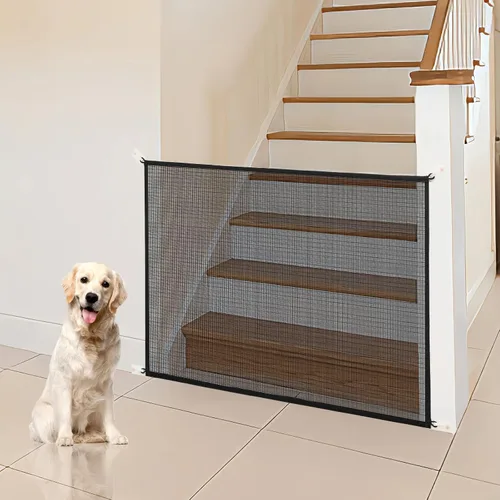 Vista 6 de Cupount Puerta de Malla para Bebés y Perros – 30" de Alto, Se Adapta a Aberturas de 32"–36" de Ancho – Puerta de Malla para Mascotas