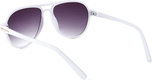 Vista 4 de YuJian Gafas de sol retro de plástico de gran tamaño Aviator de los años 70 para mujeres y hombres, montura clásica grande, gafas vintage