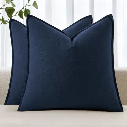 Vista 10 de MIULEE - Fundas de almohada decorativas de lino de 18 x 18 pulgadas, color verde aguamarina