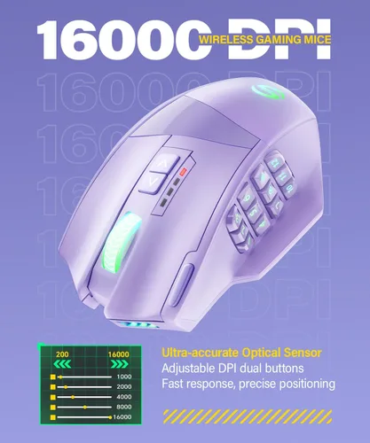 Vista 9 de Mouse de gaming (Venus), Negro