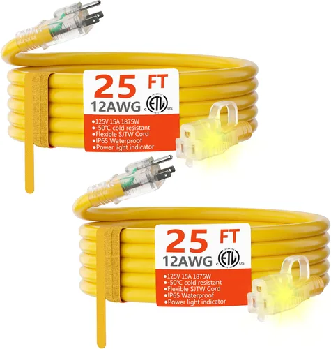 Vista 20 de HUANCHAIN Cable de extensión resistente de calibre 12 para exteriores, 6