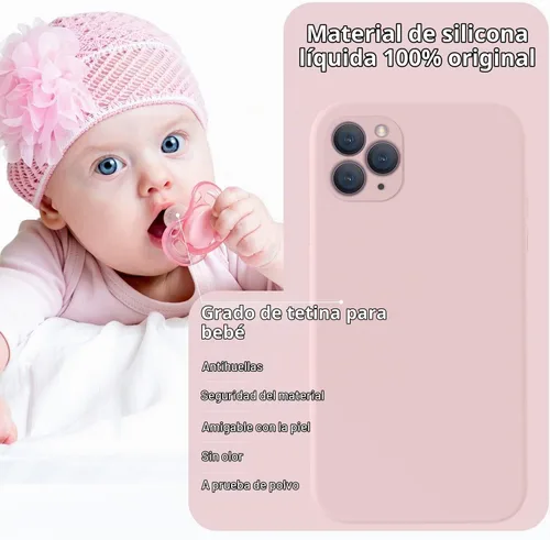 Vista 7 de Vooii Funda compatible con iPhone 11 Pro, silicona líquida mejorada con bordes planos, protección de cámara, forro de microfibra suave antiarañazos