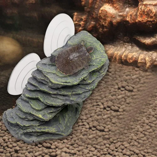 Vista 6 de Plataforma para tomar tortugas con ventosas fuertes, acuario de pecera, plataforma de escalada de tortuga, plataforma de escalada de reptiles