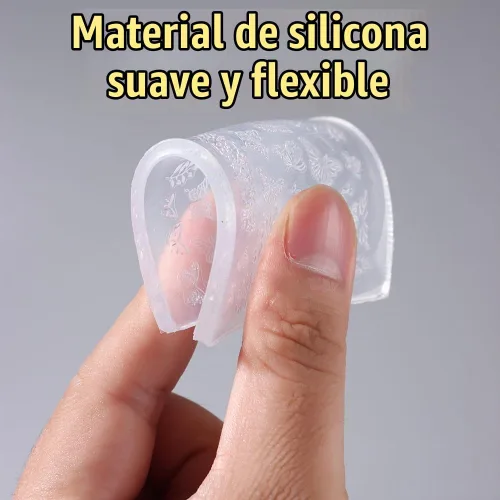 Vista 6 de Adornos de uñas de Navidad Moldes de silicona Moldes de uñas de mariposa de flores Campanas de Navidad Plantillas de tallado de uñas de copo
