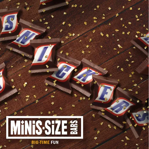 Vista 6 de Snickers Barras de chocolate con caramelo miniatura