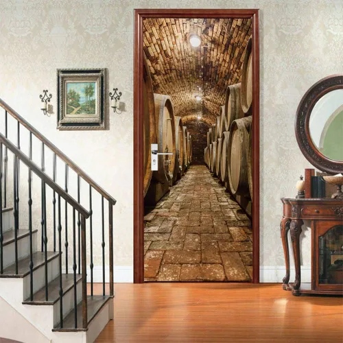 Vista 26 de Calcomanías 3D para puerta, murales para despegar y pegar, papel tapiz de caballo, calcomanías autoadhesivas extraíbles de PVC, impermeable, póster