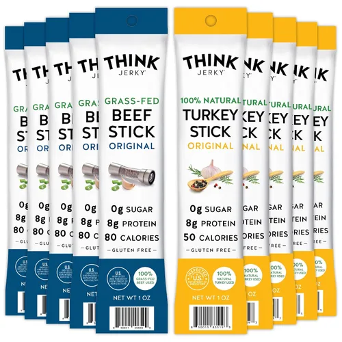 Vista 15 de Think Jerky x Pat's King of Steaks - Palitos oficiales de carne de res con sabor a cheesesteak, edición limitada, bocadillos de carne de res
