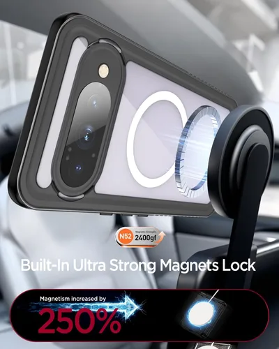 Vista 3 de Miimall Funda impermeable para Google Pixel 11 Pro XL, a prueba de caídas militares de 12 pies, IP68 impermeable, protección de cuerpo completo