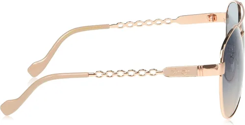 Vista 3 de Jessica Simpson J5999 - Gafas de sol de aviador con clase de metal para mujer con protección Uv400. Regalos glamorosos para ella, 2.323 in, Oro rosa