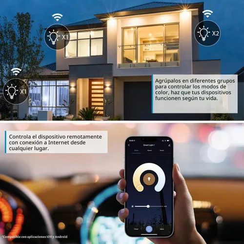 Vista 4 de LVWIT Bombilla inteligente LED vintage ST21 Edison regulable WiFi, equivalente a 60 vatios, base E26, 2700K - 6500K, compatible con Alexa, Google
