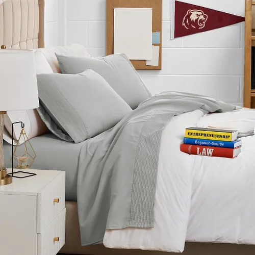 Vista 31 de Southshore Fine Linens®, juego de ropa de cama con bolsillo profundo, Microfibra, Negro, gemelo