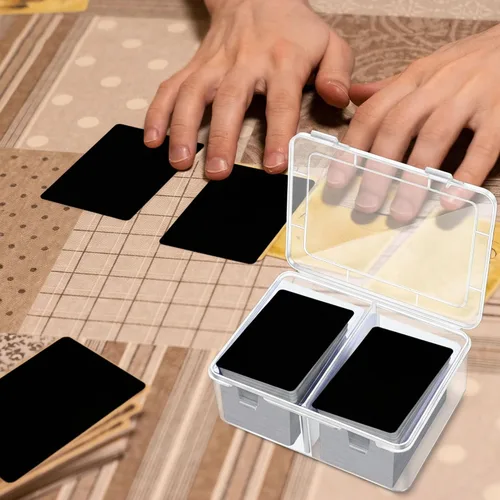 Vista 6 de Vicenpal Caja de almacenamiento de 300 tarjetas compatible con Mtg TCG, caja de almacenamiento de tarjetas de intercambio de plástico transparente