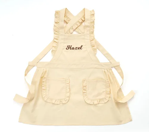 Vista 17 de MT WORLD Delantal para Niñas Pequeñas Delantales de Chef Personalizados para Niños con Nombre Delantales con Volantes para Niñas Pequeñas Vestido