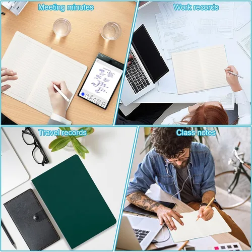 Vista 6 de Paquete de 24 cuadernos a granel, cuadernos de rayas universitarias, diarios pequeños a granel, cuadernos rayados A5, 5.5 x 8.3 pulgadas, 60