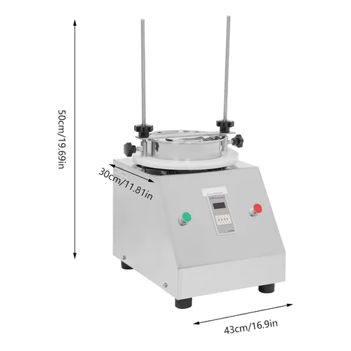 Vista 3 de Coctelera vibrante del tamiz del laboratorio 7 capa 110V - máquina eléctrica del tamiz del acero inoxidable 304 con el contador de tiempo