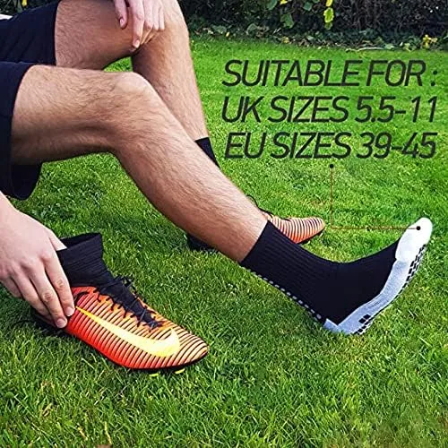 Vista 4 de Calcetines deportivos antideslizantes con agarre de goma antideslizante para fútbol, rugby, baloncesto, correr, senderismo, yoga y pilates