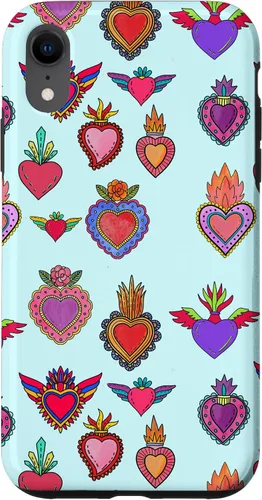 Vista 25 de Latinas Milagros Tin Hearts Phone Case Gift Watercolor Case for iPhone 17