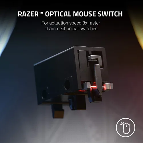 Vista 3 de Razer Basilisk v2 Mouse gamer con cable sensor óptico de 20 K DPI interruptor de mouse para juegos más rápido iluminación Chroma RGB 11 botones