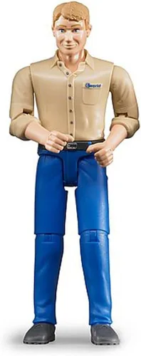 Vista 5 de Bruder Bworld 60022 Figura de Juguete de Hombre con Piel Oscura/Jeans Azul