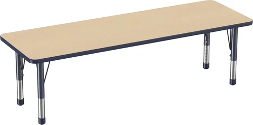 Vista 46 de FDP - Mesa rectangular para actividades escolares y aulas (24 x 36 pulgadas), patas gruesas para niños pequeños, altura ajustable de 15 a 24