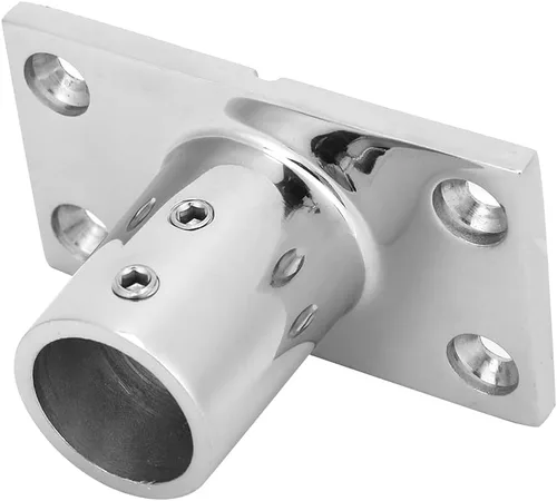 Vista 6 de Barandillas para barcos Pasamanos Montaje 316 Base rectangular Barandilla de Barco Base para Hardware de Cubierta Acero Inoxidable Barco Base Redonda