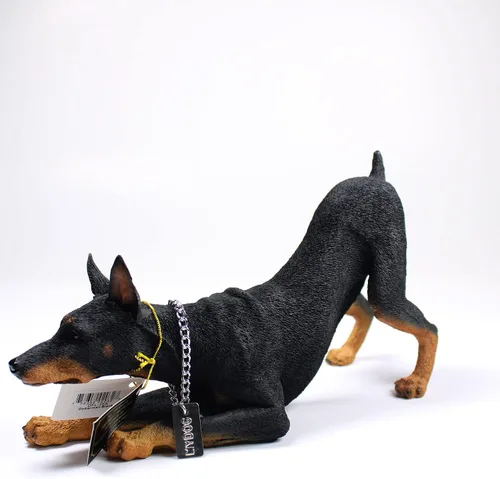 Vista 2 de Conversation Concepts Figura Doberman MyDog Negro Negro Doberman Pinscher Mi Perro