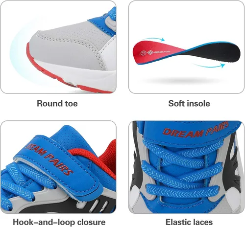 Vista 6 de DREAM PAIRS Tenis deportivos para niños y niñas tenis para correr