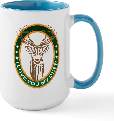 Vista 29 de CafePress Deer Season Closed Large Mug 15 oz (444 ml) Ceramic Coffee Mug