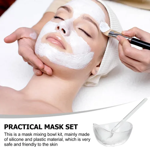 Vista 4 de Zerodeko Juego de cuencos faciales para mezclar faciales, cuencos de spa con cuchara, kits de herramientas faciales para bricolaje, máscaras