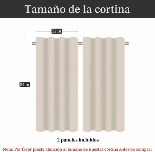 Vista 4 de Loom and Mill Cortinas negras de lujo para dormitorio, juego de 2 paneles Negro