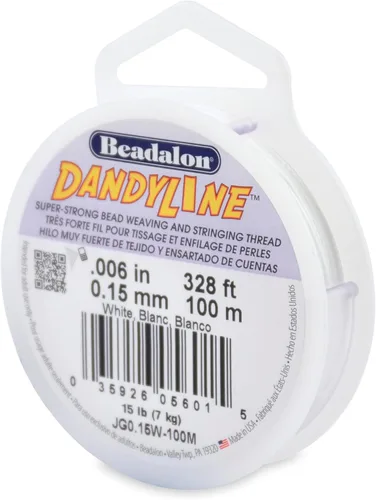 Vista 14 de Beadalon Dandyline - Hilo para tejer y atar cuentas, 0.005 in / .004 pulgadas, negro, 82.0 ft