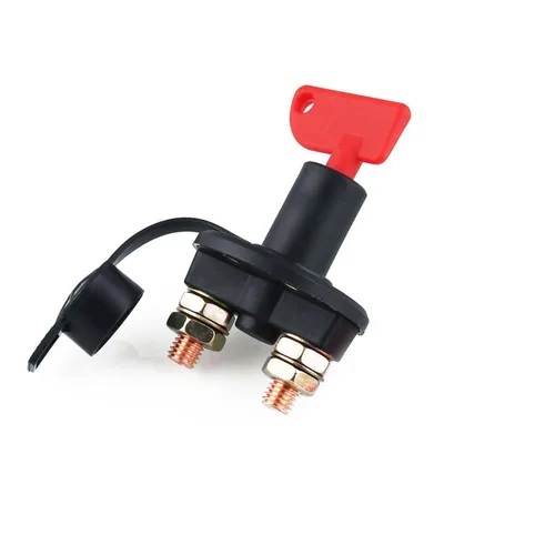 Vista 2 de Interruptor de desconexión de batería con 1 llave aislador de batería interruptor de desconexión universal para barcos de coches marinos