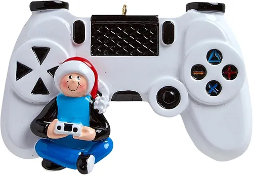 Vista 6 de Video Game Christmas Ornament 2025 Personalized Gaming Controller Gift for Teenage Boy, Son, Grandson, or Boyfriend – Custom Holiday Keepsake for