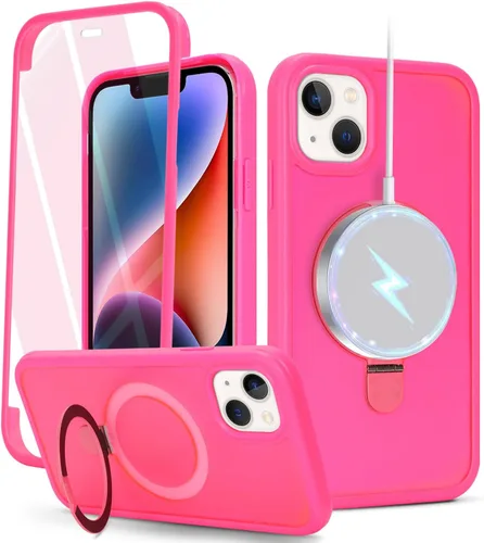 Vista 14 de Cavor Funda para iPhone 13 e iPhone 14, Compatible con Magsafe, Funda para iPhone 14 con Protector de Pantalla, Soporte Funda Protectora Magnética