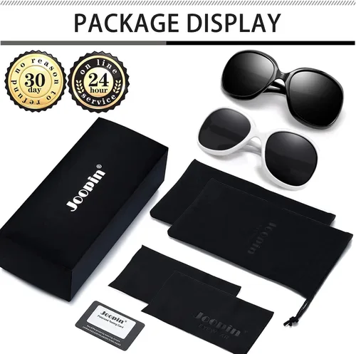 Vista 195 de Joopin Lentes de sol de gran tamaño para mujer, polarizados, grandes, para conducción, protección UV, grandes sombras