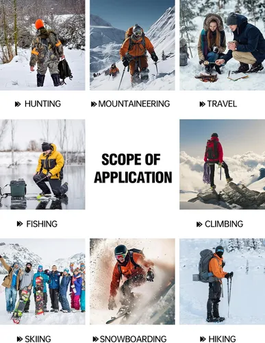 Vista 6 de FREE SOLDIER Pantalones cargo con vellón Softshell para hombre, para nieve, esquí, senderismo, con cinturón