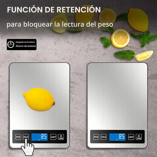 Vista 6 de Fuzion Báscula de alimentos, báscula digital de cocina de 22 lb/0.1 oz, 7