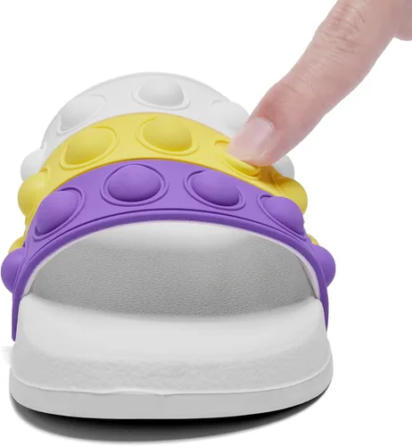 Vista 4 de Engtoy Sandalias para niños y niñas, unisex, ligeras, antideslizantes, puntera abierta, cómodas, para ducha, playa, divertidas sandalias