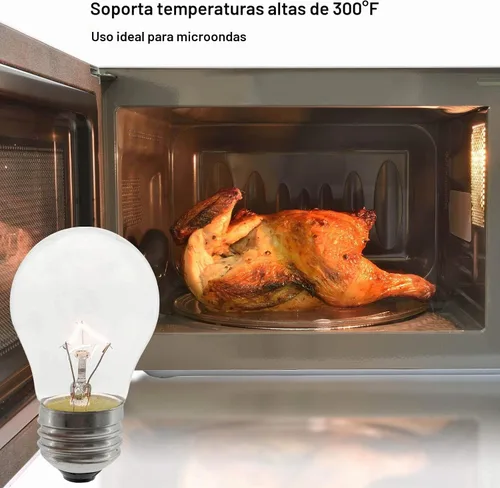 Vista 3 de SalPhines Bombilla para horno de 40 W, bombilla para electrodomésticos, resistente a altas temperaturas de 300 grados, para horno, estufa