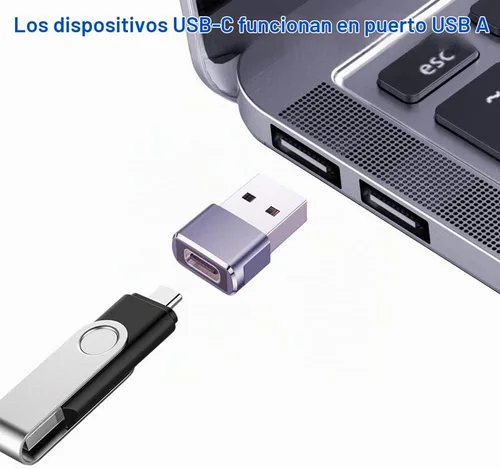 Vista 4 de QCEs Adaptador USB a USB C, 2 unidades USB-C hembra a USB macho convertidor de cargador para iPhone 17/16/15/14/13/12/11 Pro Max CarPlay, Apple