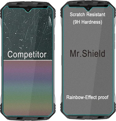 Vista 5 de Mr.Shield [Paquete de 3] Protector de pantalla para Doogee V Max/V Max Pro [vidrio templado] [vidrio japonés con dureza 9H] Protector de pantalla