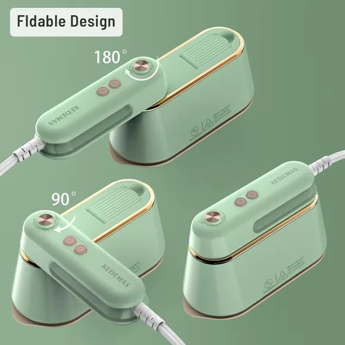 Vista 3 de Plancha para ropa, mini plancha portátil de viaje, 2 niveles de vapor/planchado en seco/plegable/vaporizadores de ropa de 1100 W (solo para 120 V)