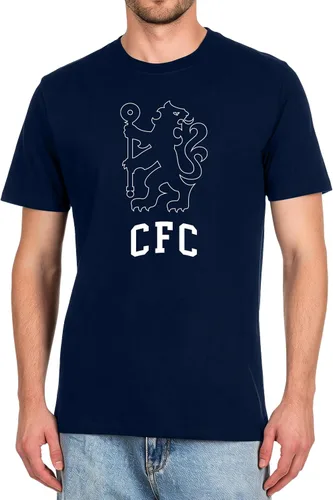 Vista 13 de Icon Sports Camiseta de algodón con licencia oficial del Chelsea FC, unisex para adultos