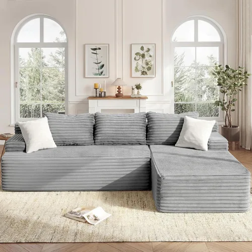 Vista 33 de Fond&Found - Sofá modular modular no requiere montaje, sofá modular de gran tamaño para sala de estar y oficina