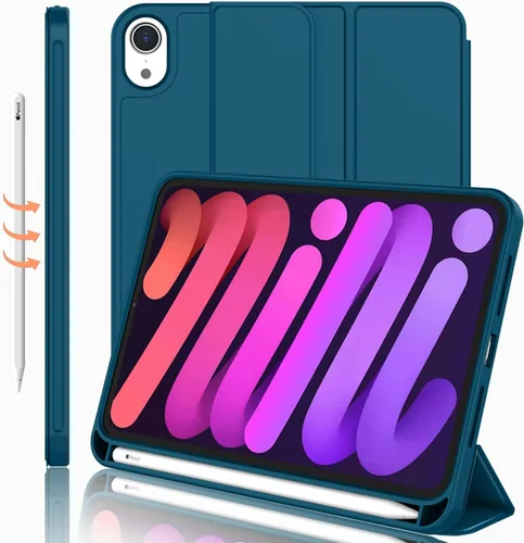 Vista 29 de iMieet Funda para iPad mini 7 2024 (A17 Pro), Funda para iPad mini 6 (8.3 pulgadas, modelo 2021), Funda para iPad mini 7ª/6ª generación con soporte