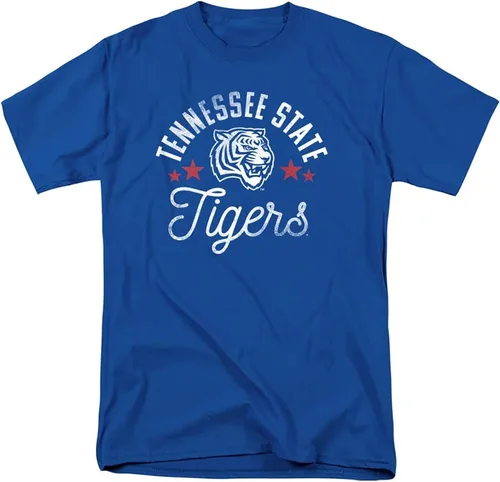 Vista 55 de Collegiate Distressed Mascot Unisex Adult T Shirt Collection 3 Universidad de Adelphi