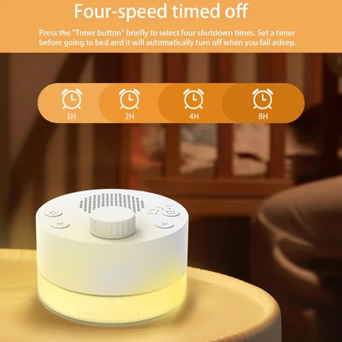 Vista 9 de Máquina inteligente de sonido para dormir con 24 pistas, luz cálida, 4 temporizadores de apagado automático, regalo de vacaciones para bebés