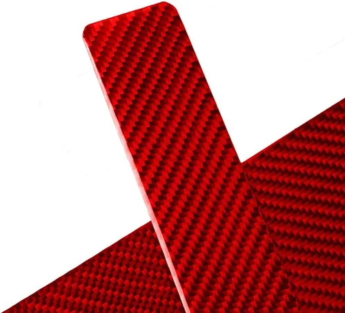 Vista 3 de SANRILY 4 piezas para Tesla Model X, protector de umbral de puerta, de fibra de carbono, protector de umbral de puerta de automóvil, protector