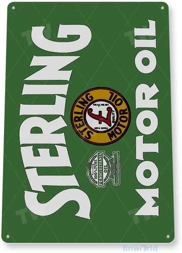 Vista 3 de Tinworld TIN Sign C224 - Placa decorativa de metal con diseño retro de aceite de motor