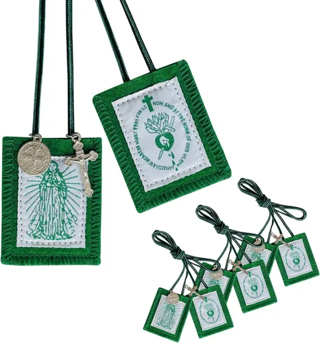 Vista 12 de TALPGOD Sagrado Corazón de Jesús, Escapulario de Cuero de Nuestra Señora del Monte Carmelo, Escapularios Católicos Católicos, Religiosos Católicos